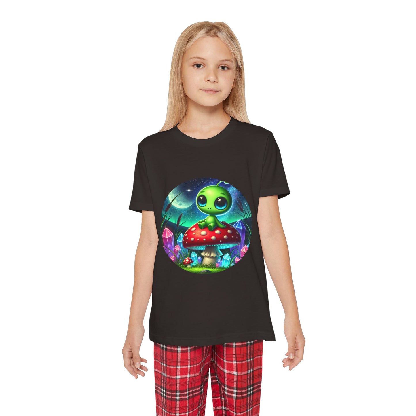 Youth Short Sleeve Pajama Set - Alien Aura