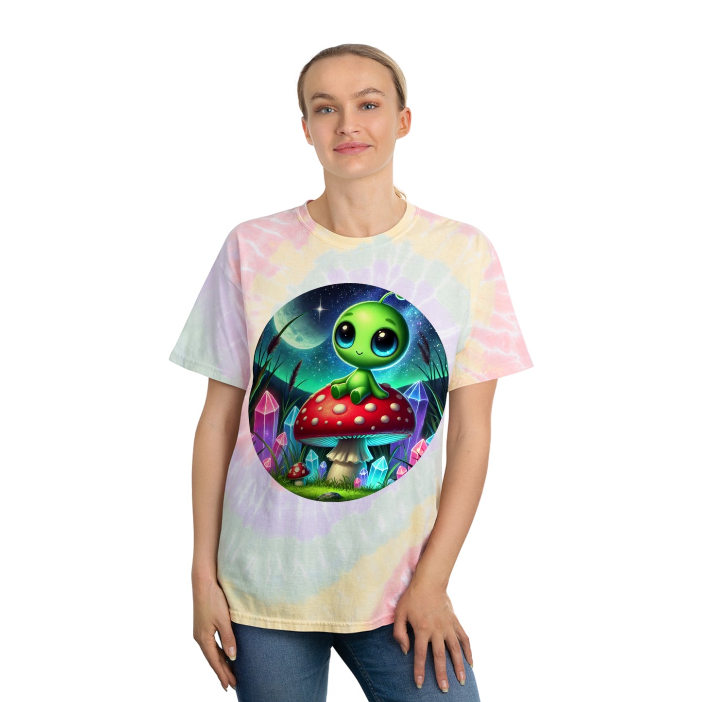 Spiral Tie-Dye Tee - Alien Aura