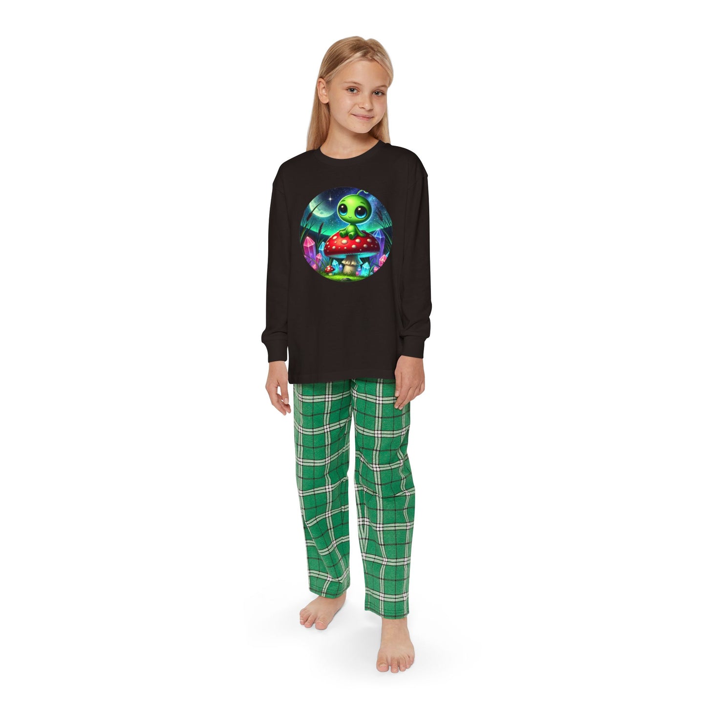 Youth Long Sleeve Pajama Set - Alien Aura