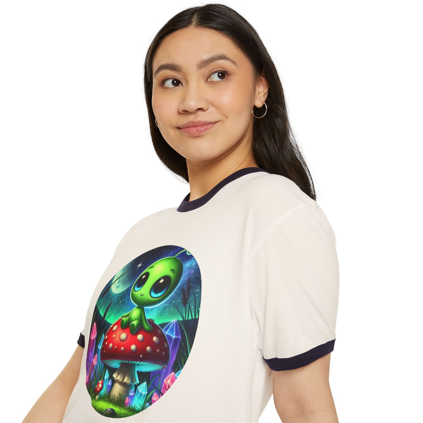 Unisex Ringer Tee - Alien Aura