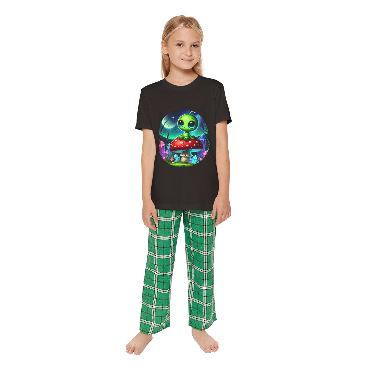 Youth Short Sleeve Pajama Set - Alien Aura