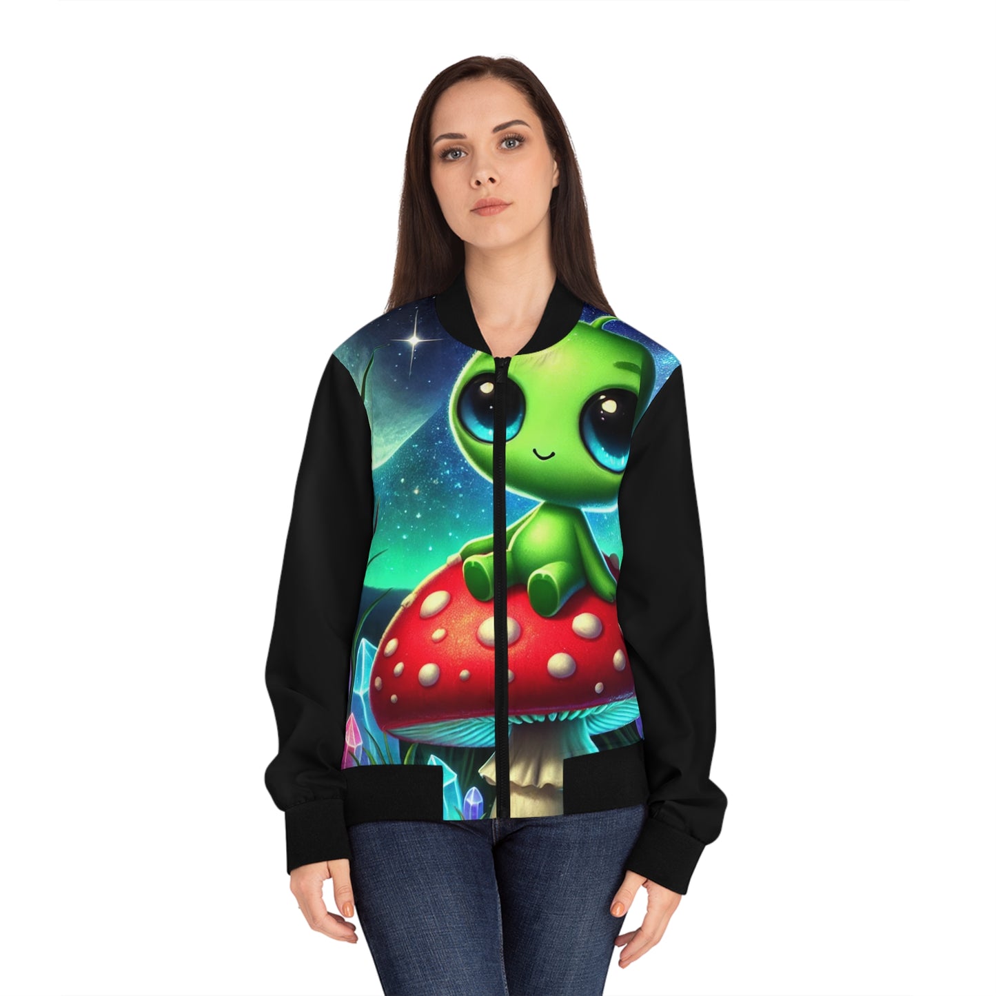 Women's Bomber Jacket -  Alien Aura