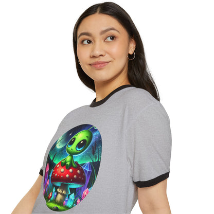 Unisex Ringer Tee - Alien Aura