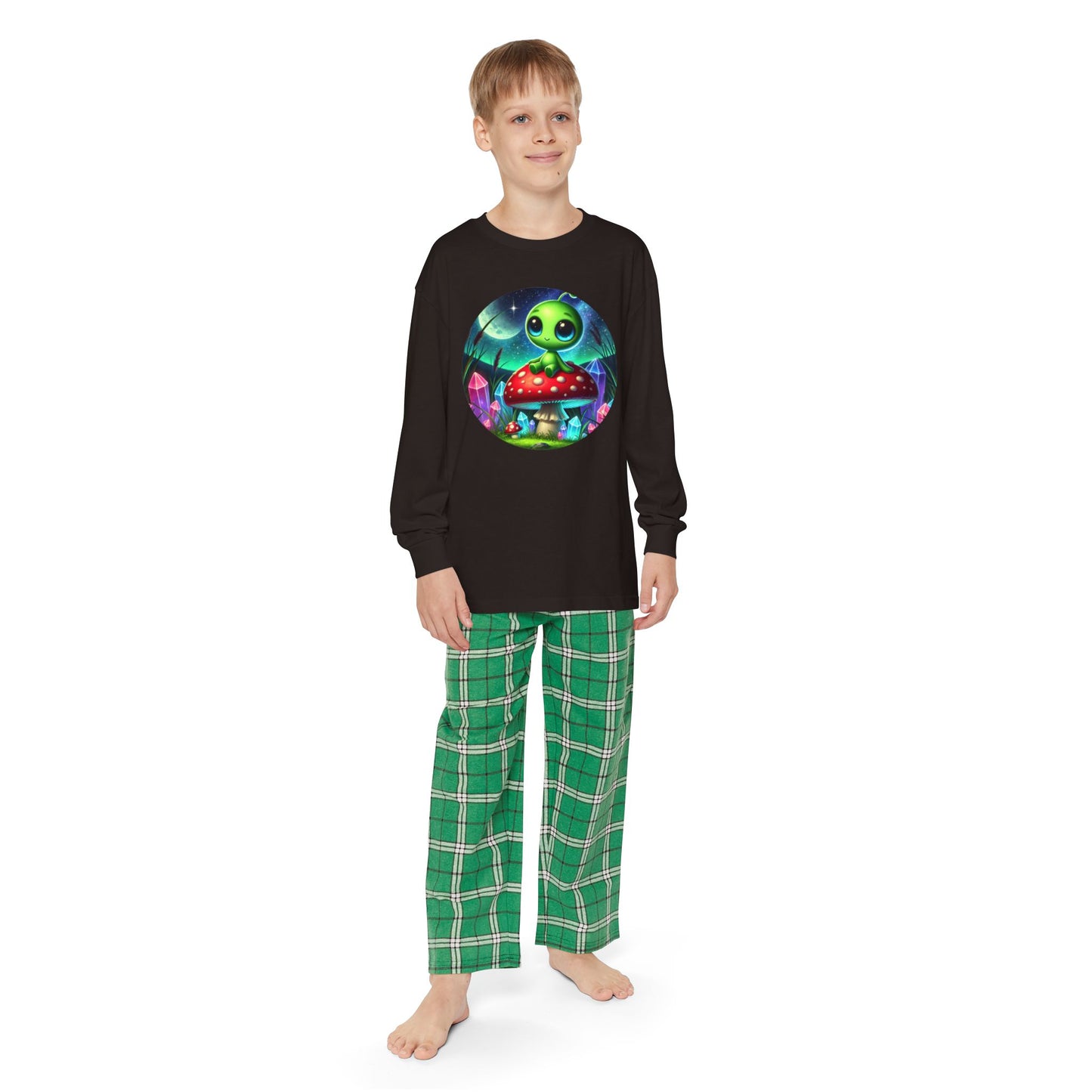 Youth Long Sleeve Pajama Set - Alien Aura