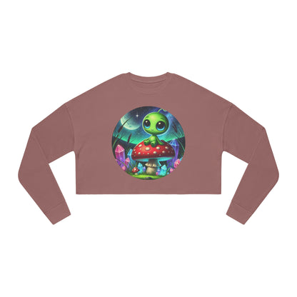 Women's Cropped Sweatshirt - Alien Aura