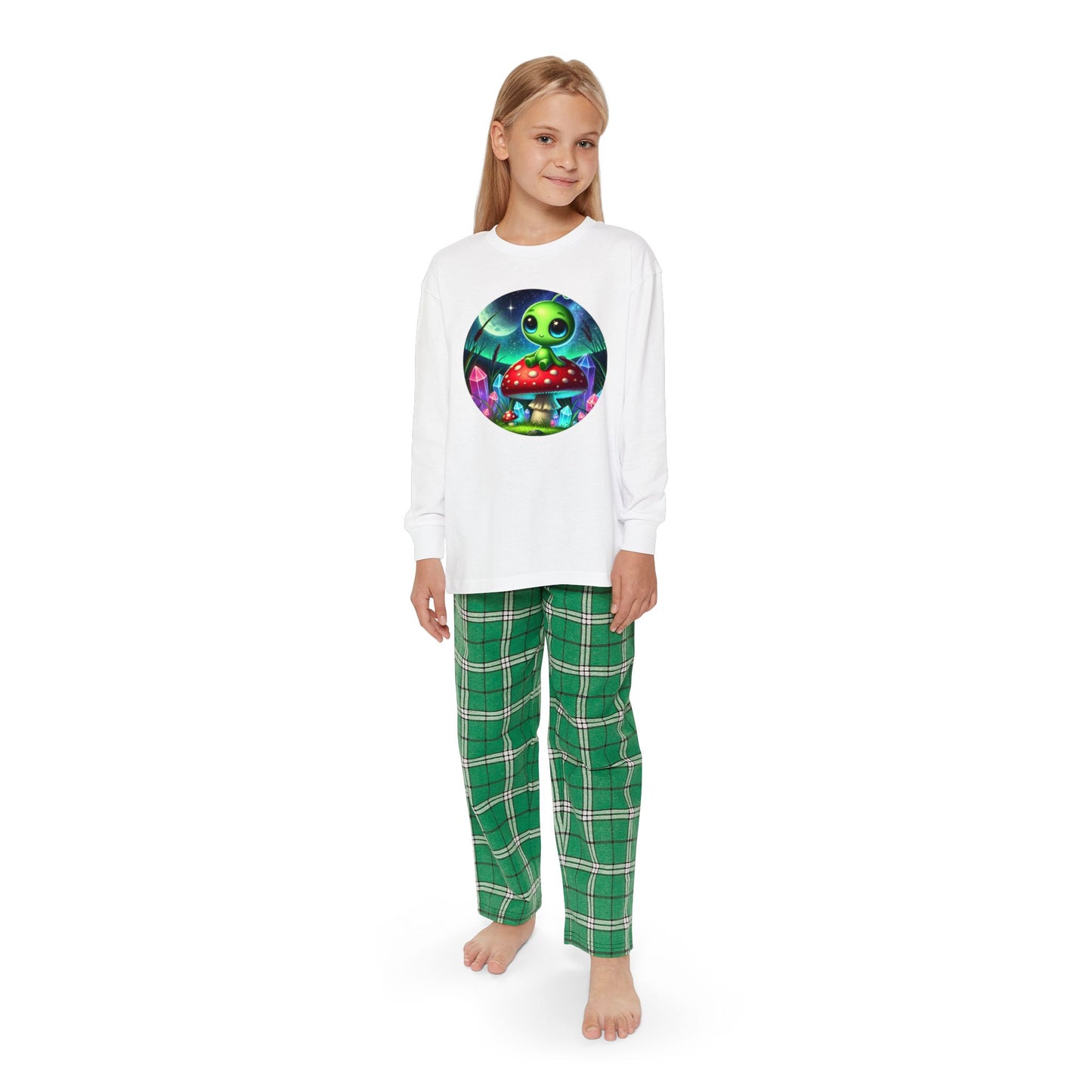 Youth Long Sleeve Pajama Set - Alien Aura