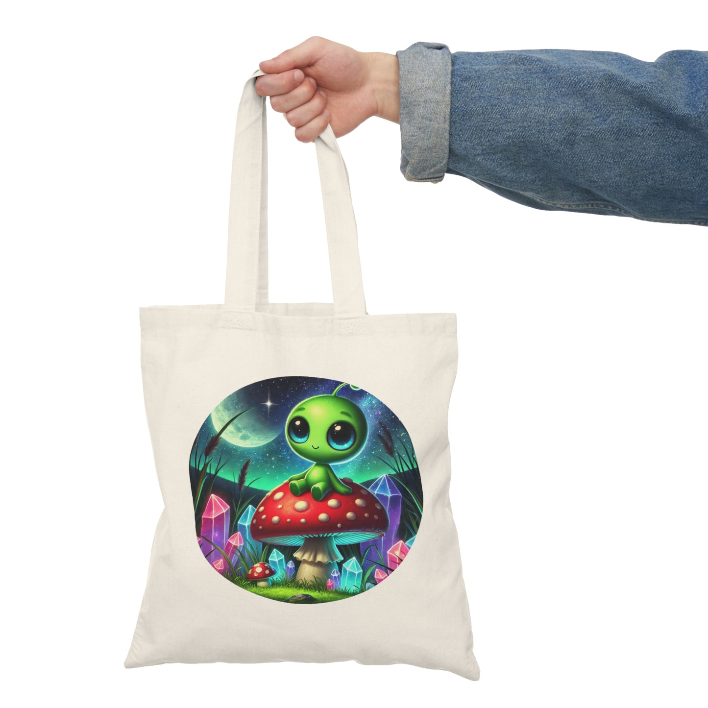 Natural Tote Bag - Alien Aura