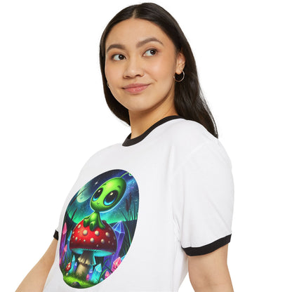 Unisex Ringer Tee - Alien Aura