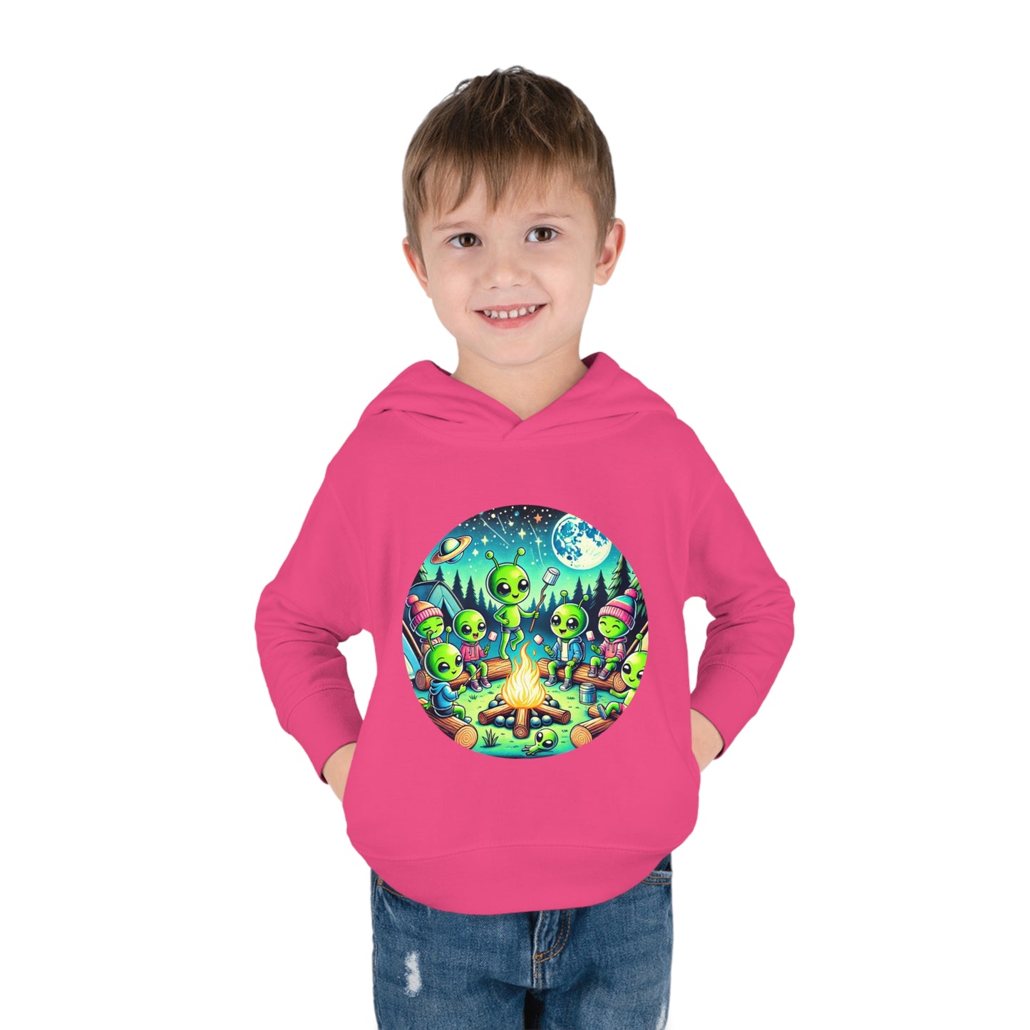 Toddler Fleece Hoodie - Family Camping