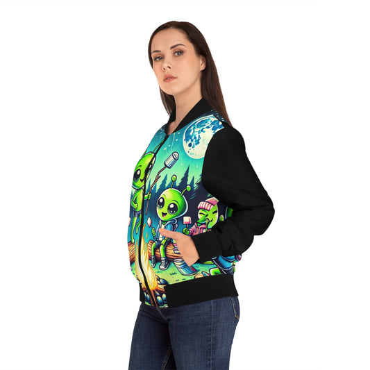 Women's Bomber Jacket - Family Camping