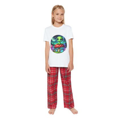 Youth Short Sleeve Pajama Set - Alien Aura