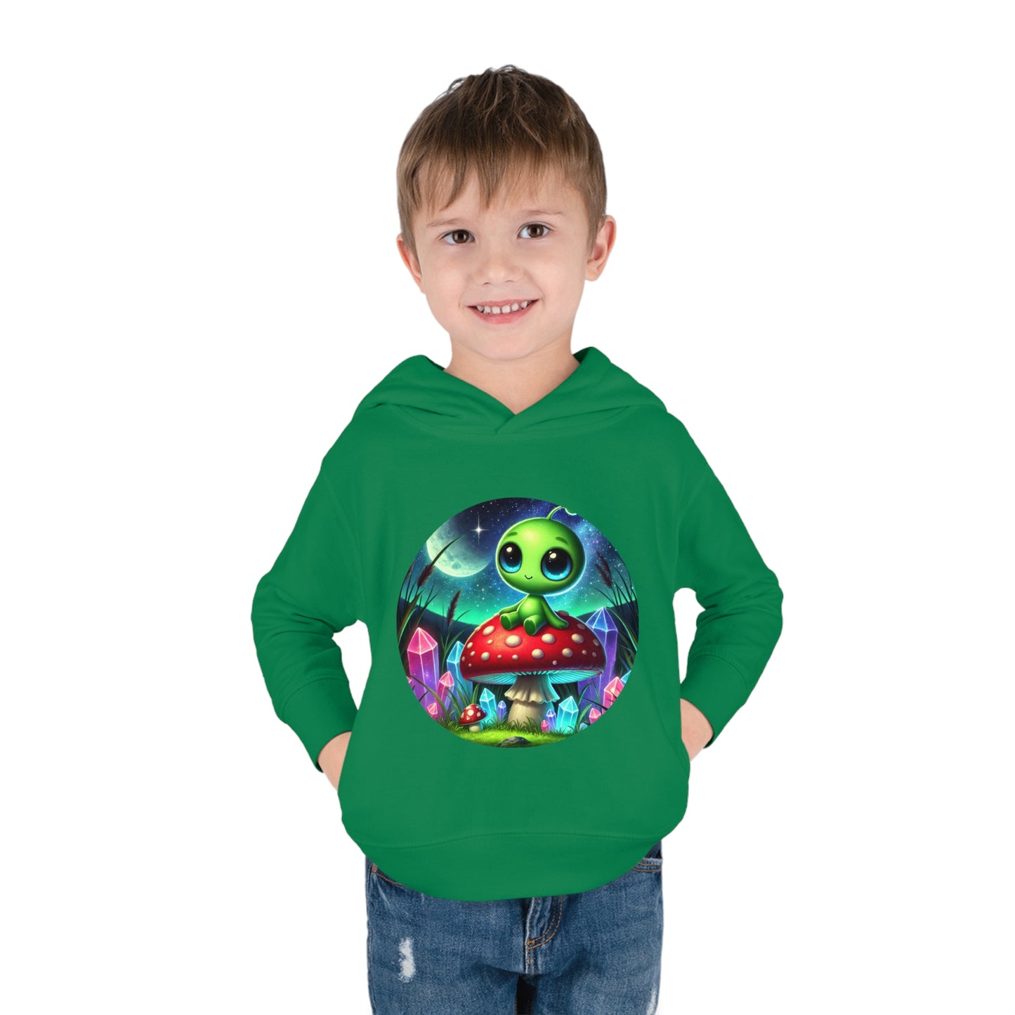 Toddler Fleece Hoodie - Alien Aura