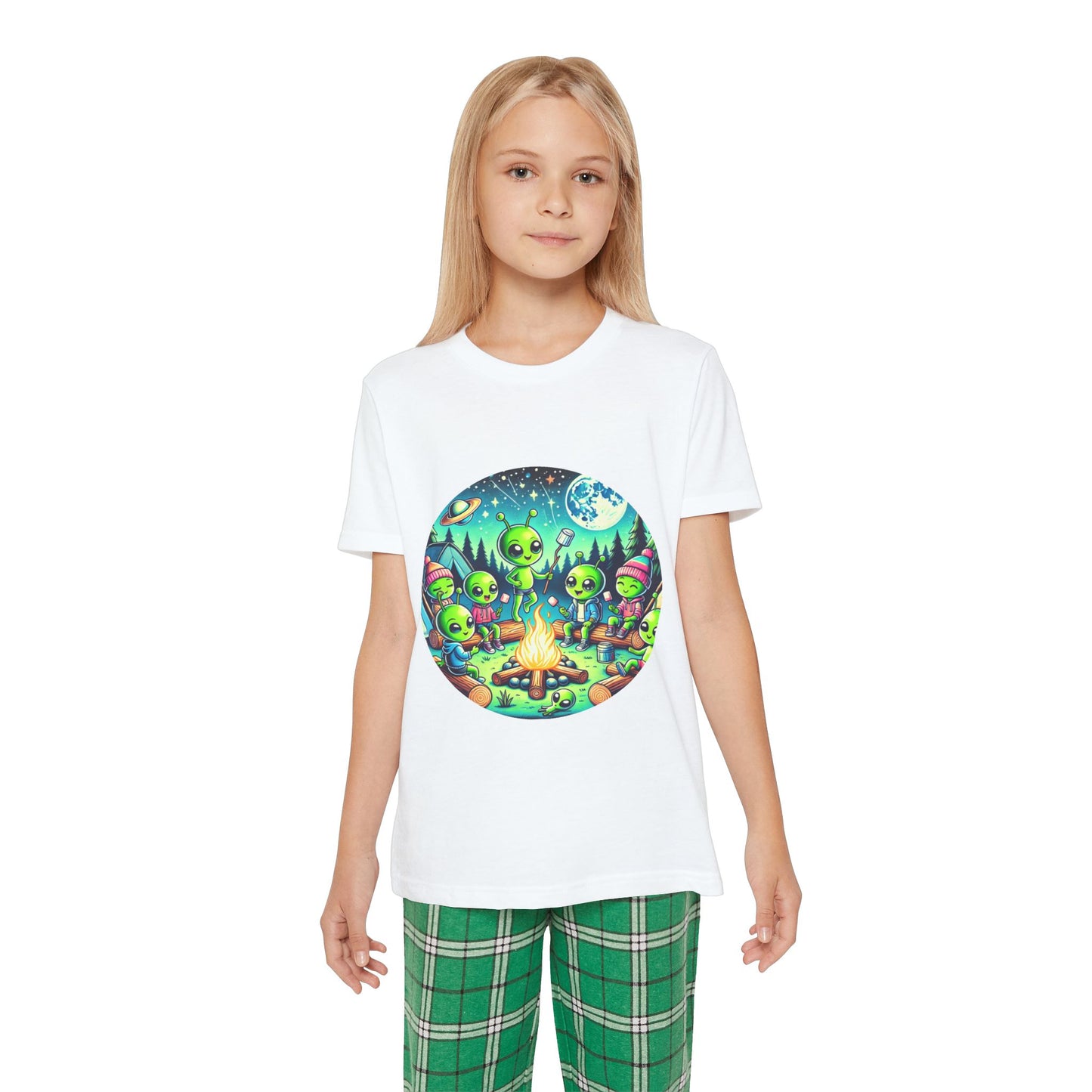 Youth Short Sleeve Pajama Set - Family Camping