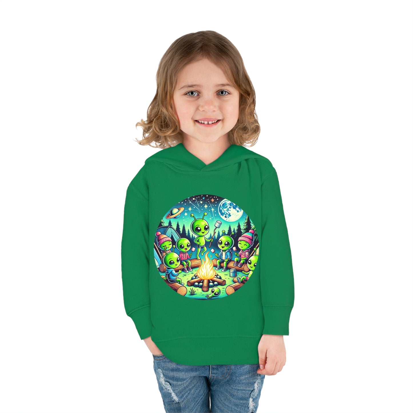 Toddler Fleece Hoodie - Family Camping