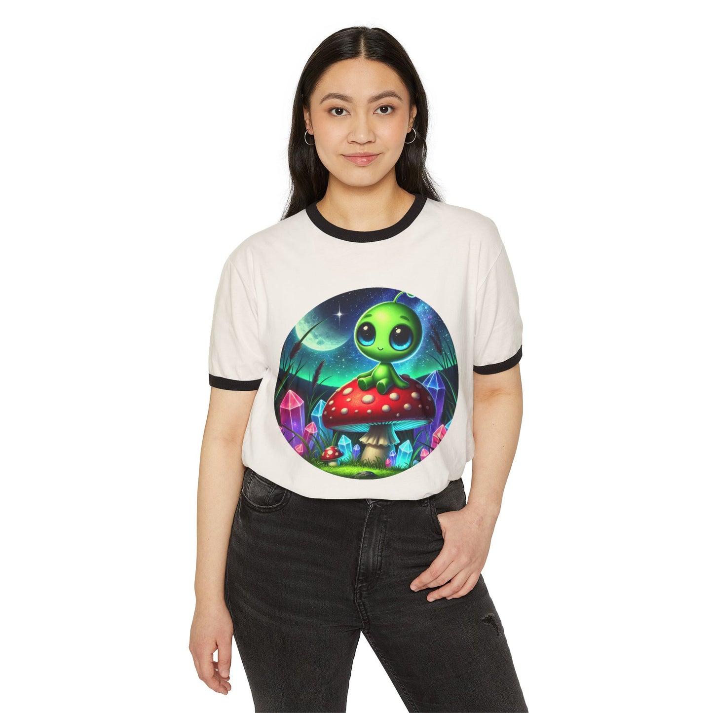 Unisex Ringer Tee - Alien Aura