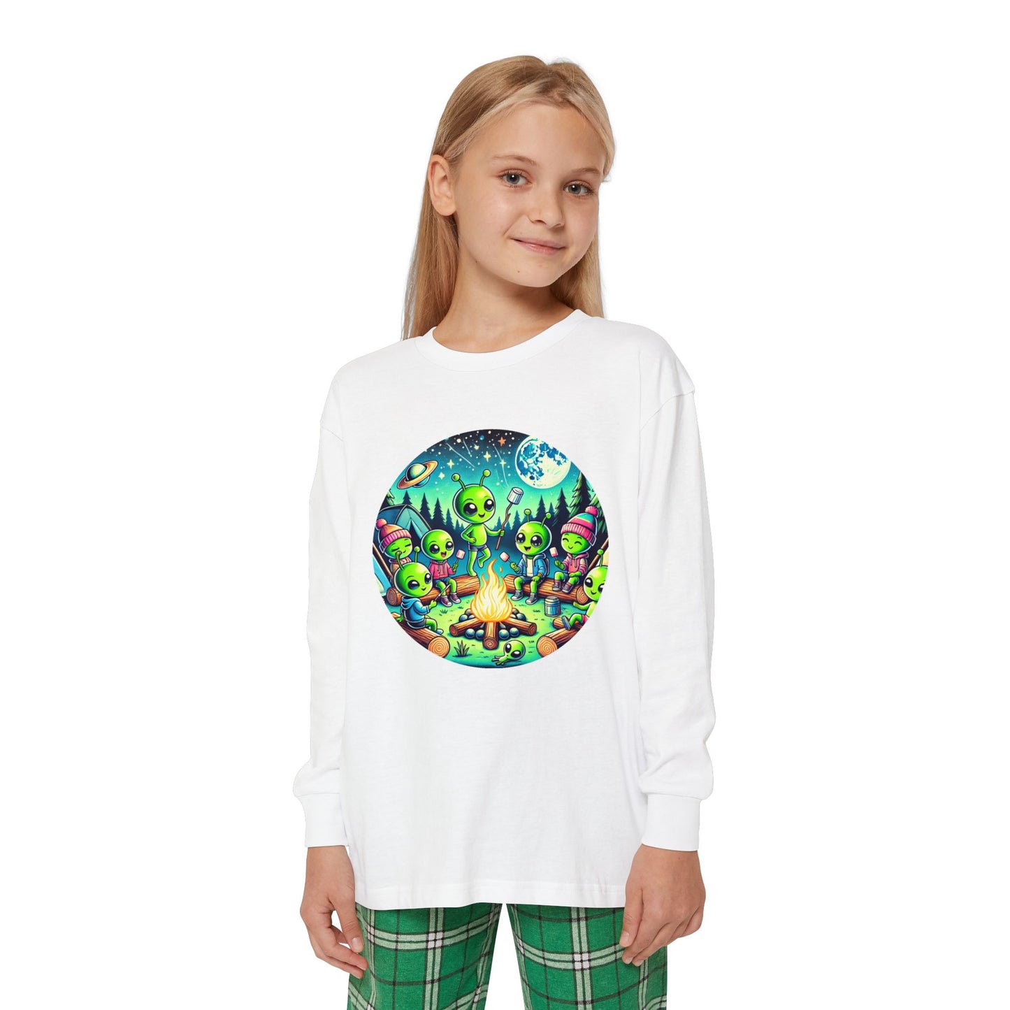 Youth Long Sleeve Pajama Set - Family Camping