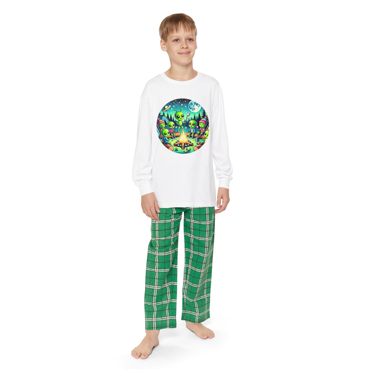 Youth Long Sleeve Pajama Set - Family Camping