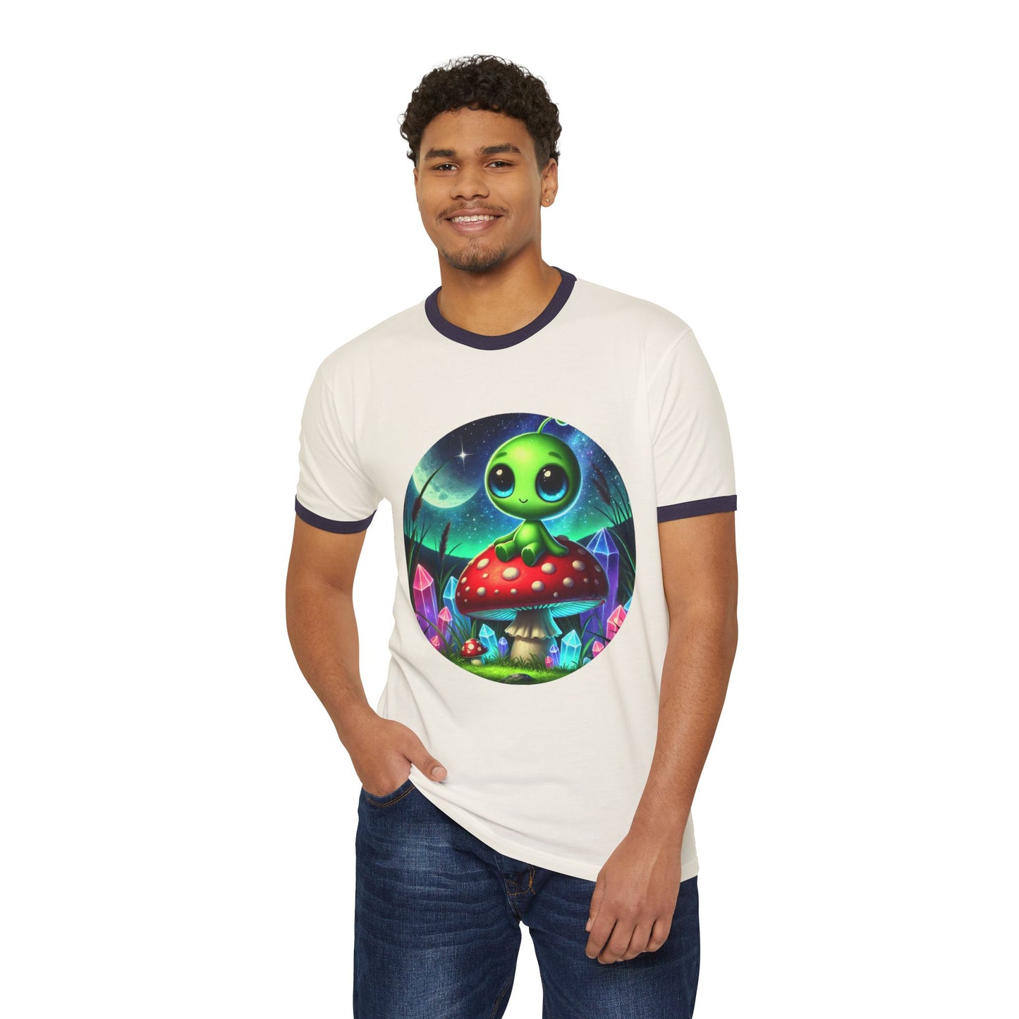 Unisex Ringer Tee - Alien Aura