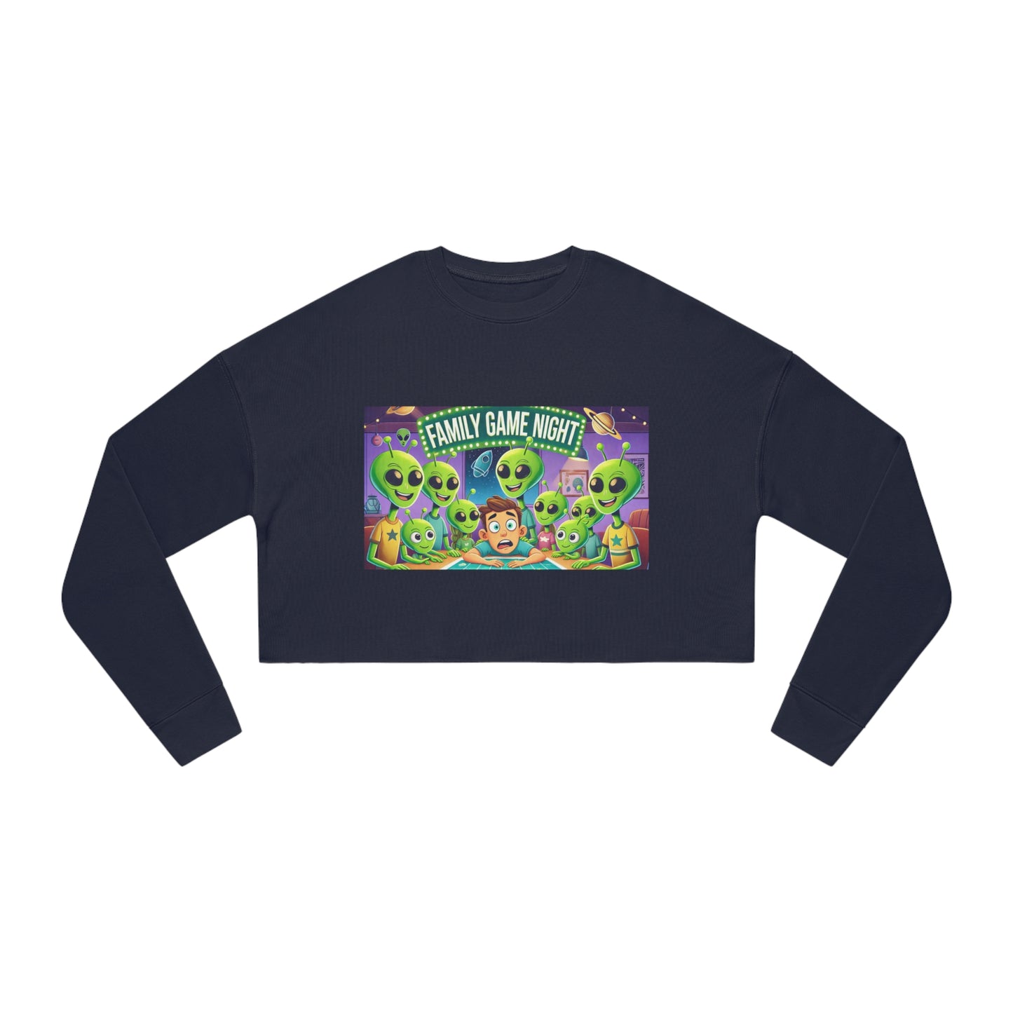 Women's Cropped Sweatshirt - Game Night