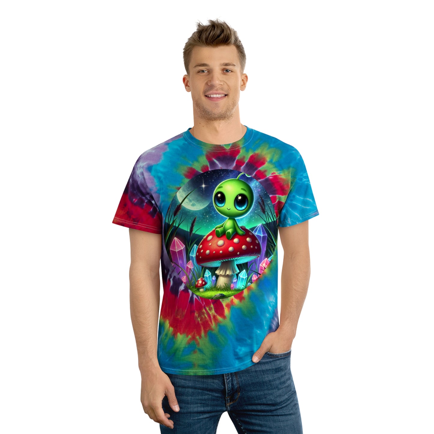 Spiral Tie-Dye Tee - Alien Aura