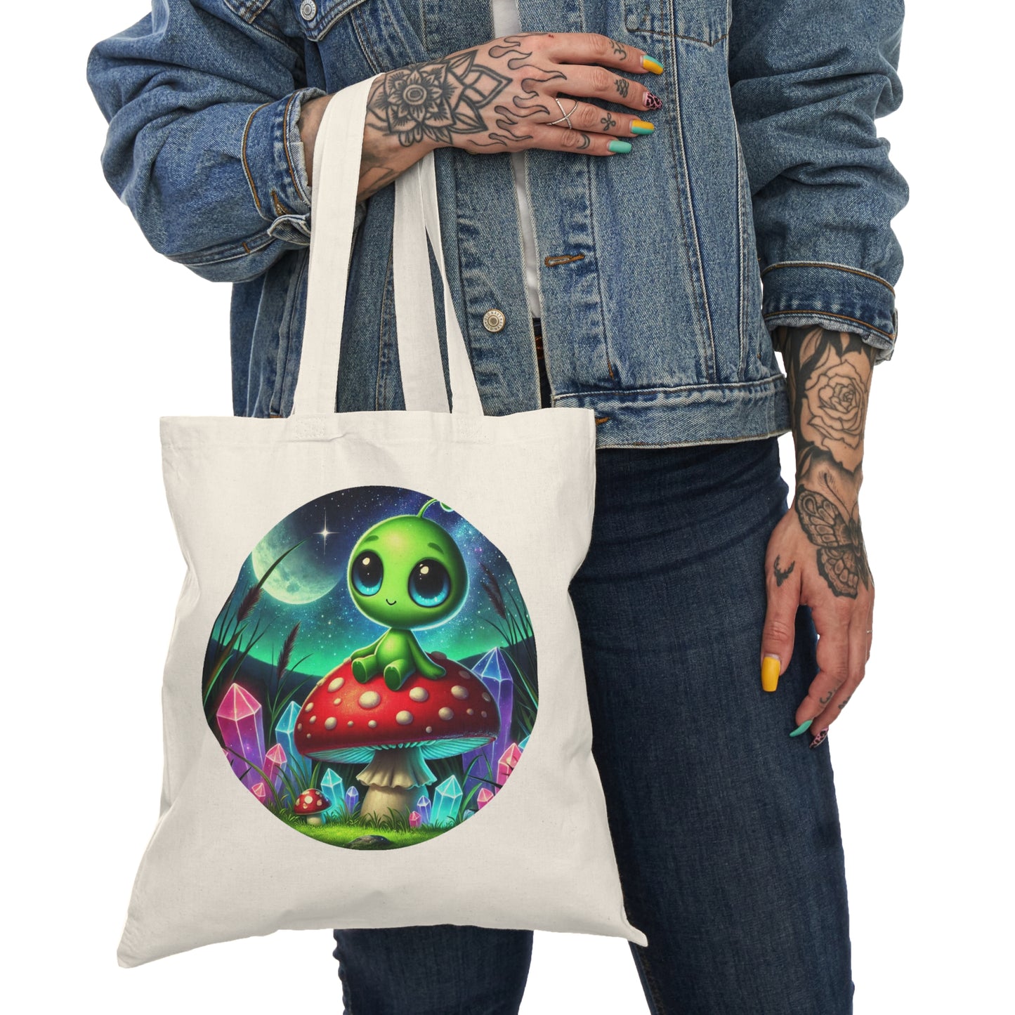 Natural Tote Bag - Alien Aura