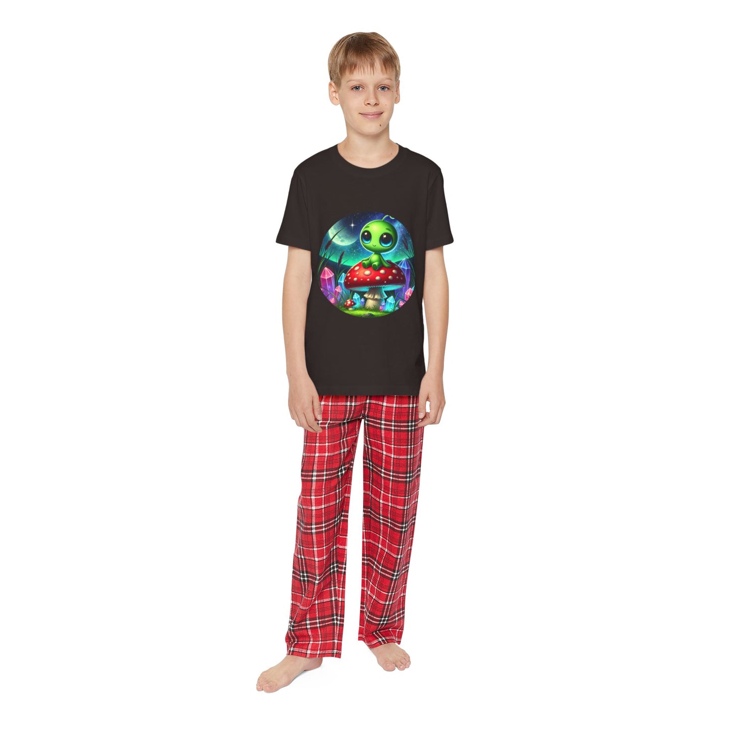 Youth Short Sleeve Pajama Set - Alien Aura