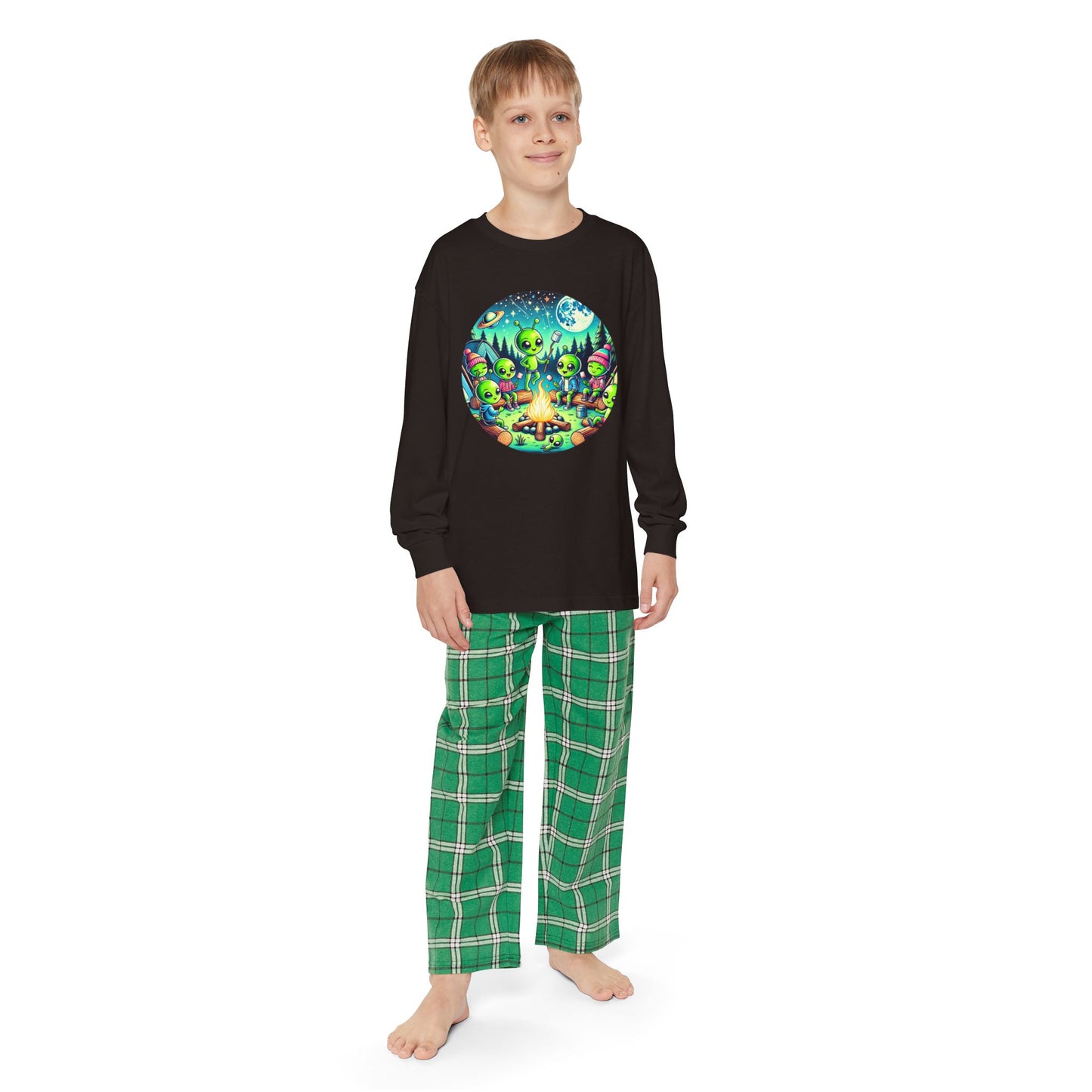 Youth Long Sleeve Pajama Set - Family Camping