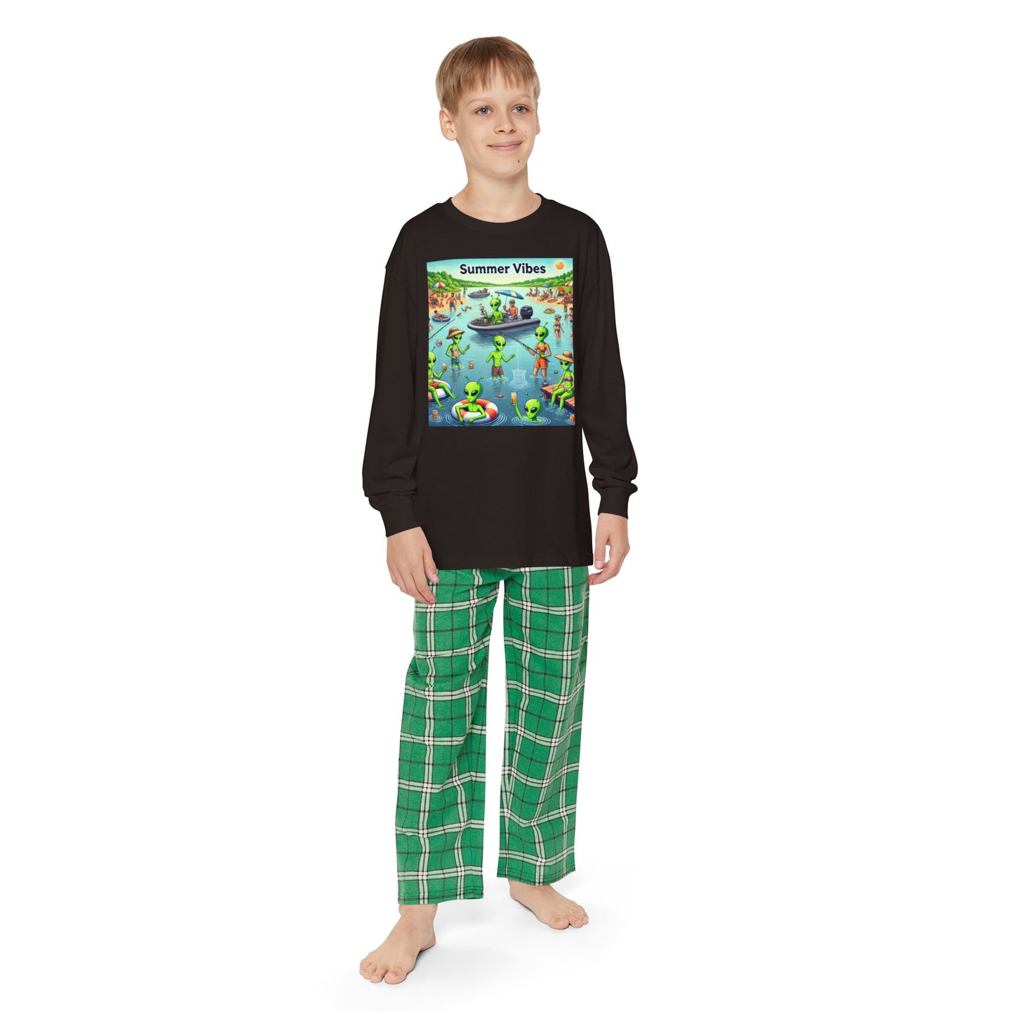 Youth Long Sleeve Pajama Set - Summer Vibes