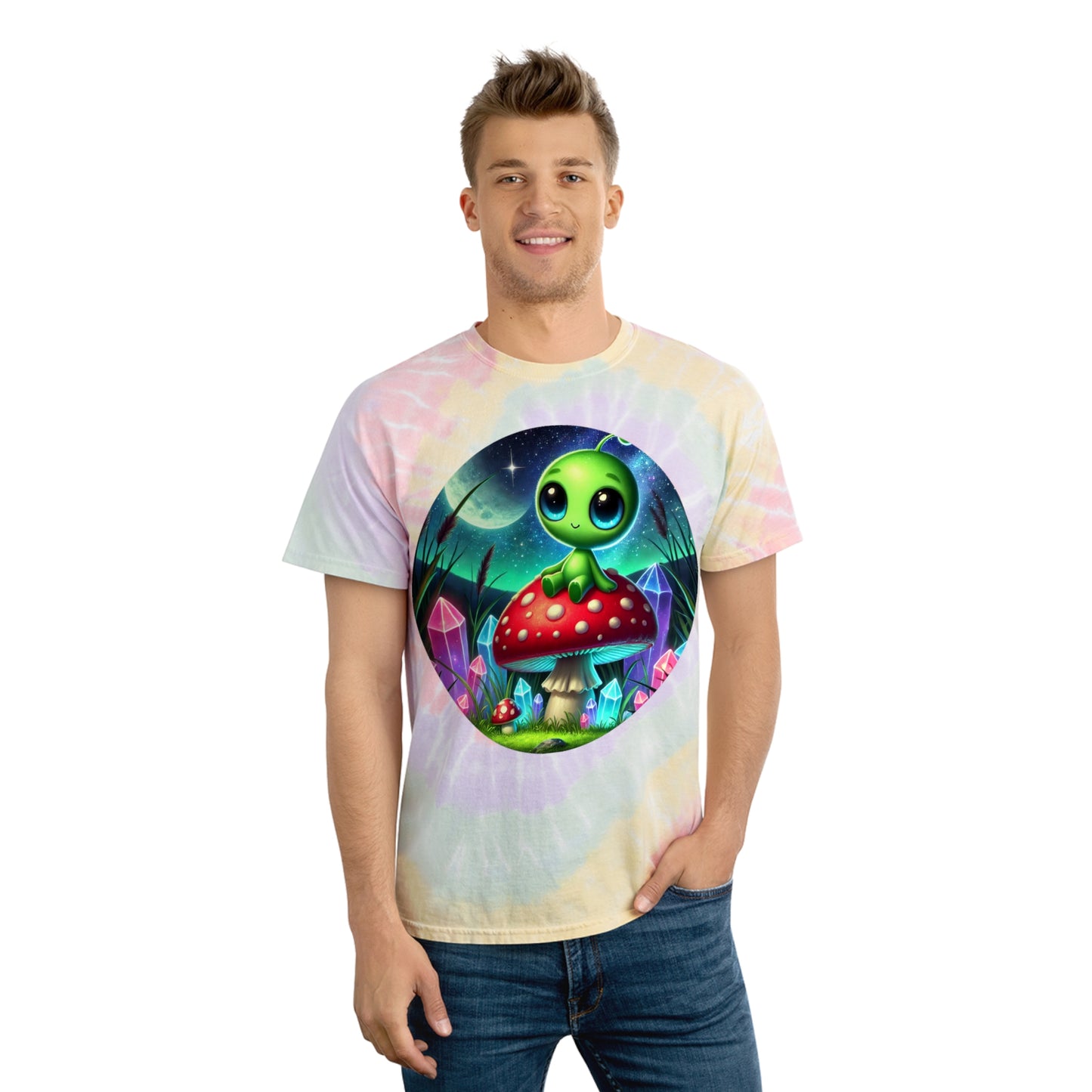 Spiral Tie-Dye Tee - Alien Aura