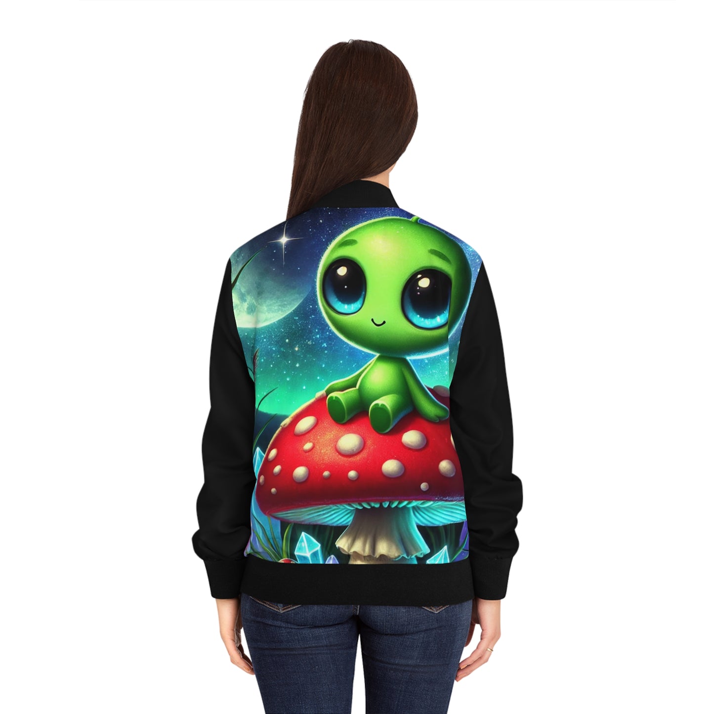 Women's Bomber Jacket -  Alien Aura