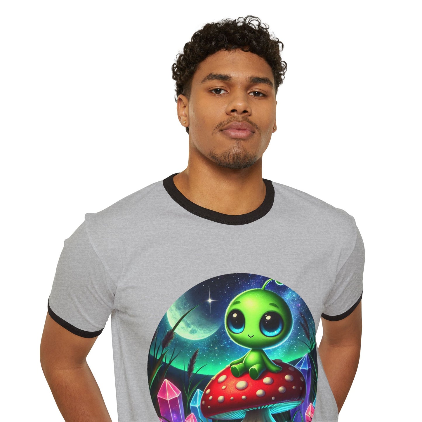 Unisex Ringer Tee - Alien Aura