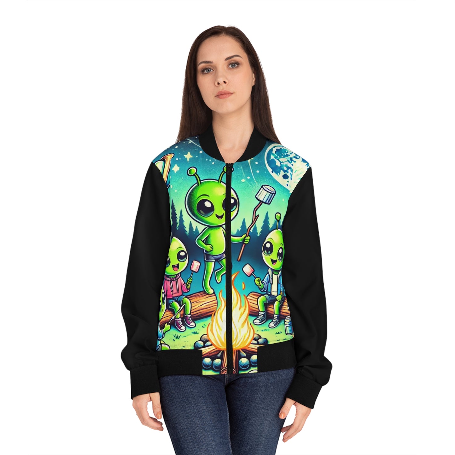 Women's Bomber Jacket - Family Camping