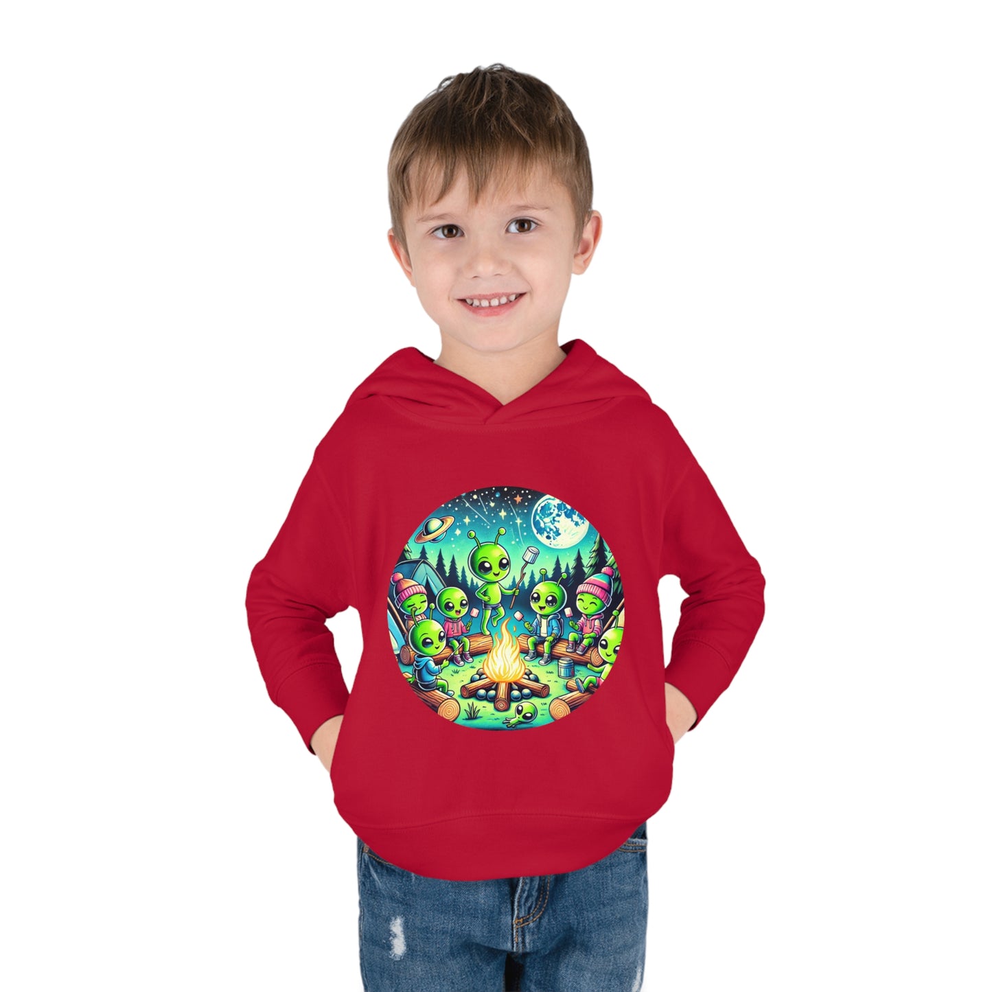 Toddler Fleece Hoodie - Family Camping