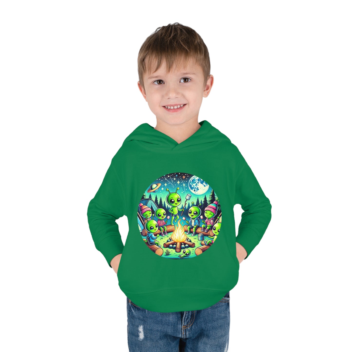 Toddler Fleece Hoodie - Family Camping