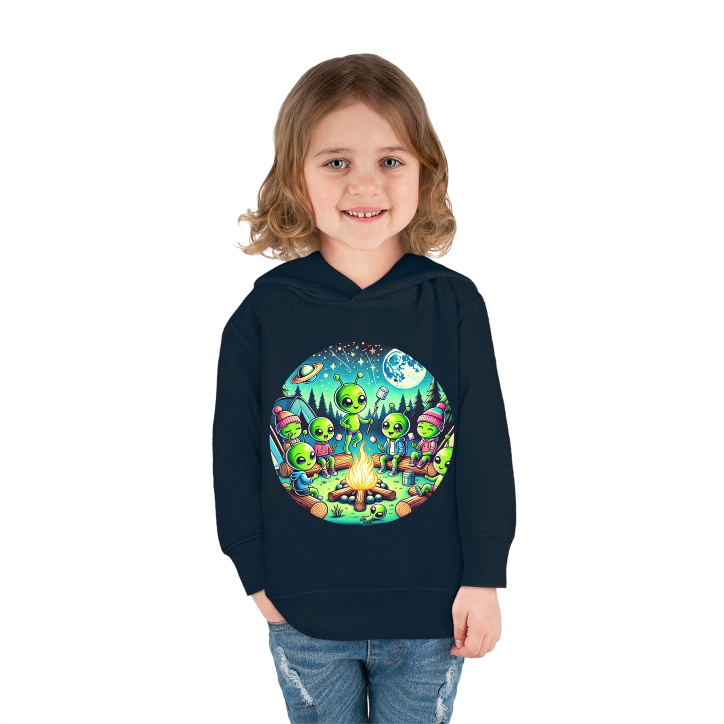 Toddler Fleece Hoodie - Family Camping