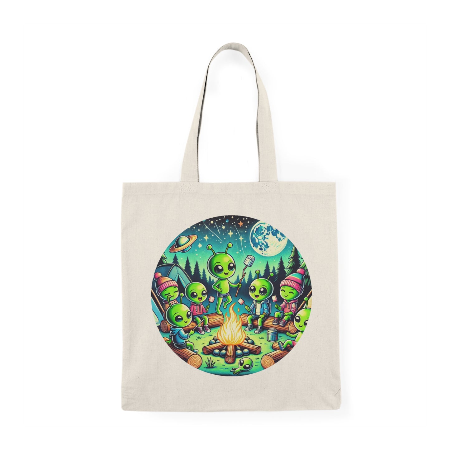 Natural Tote Bag - Family Camping