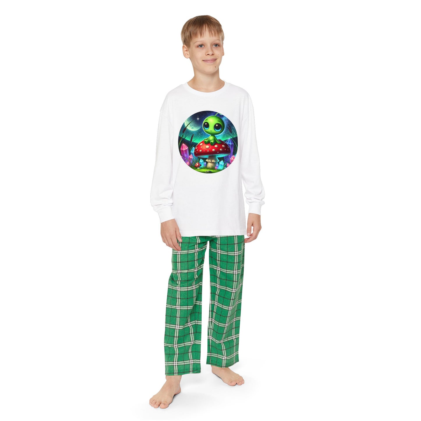 Youth Long Sleeve Pajama Set - Alien Aura