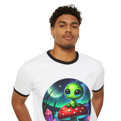 Unisex Ringer Tee - Alien Aura