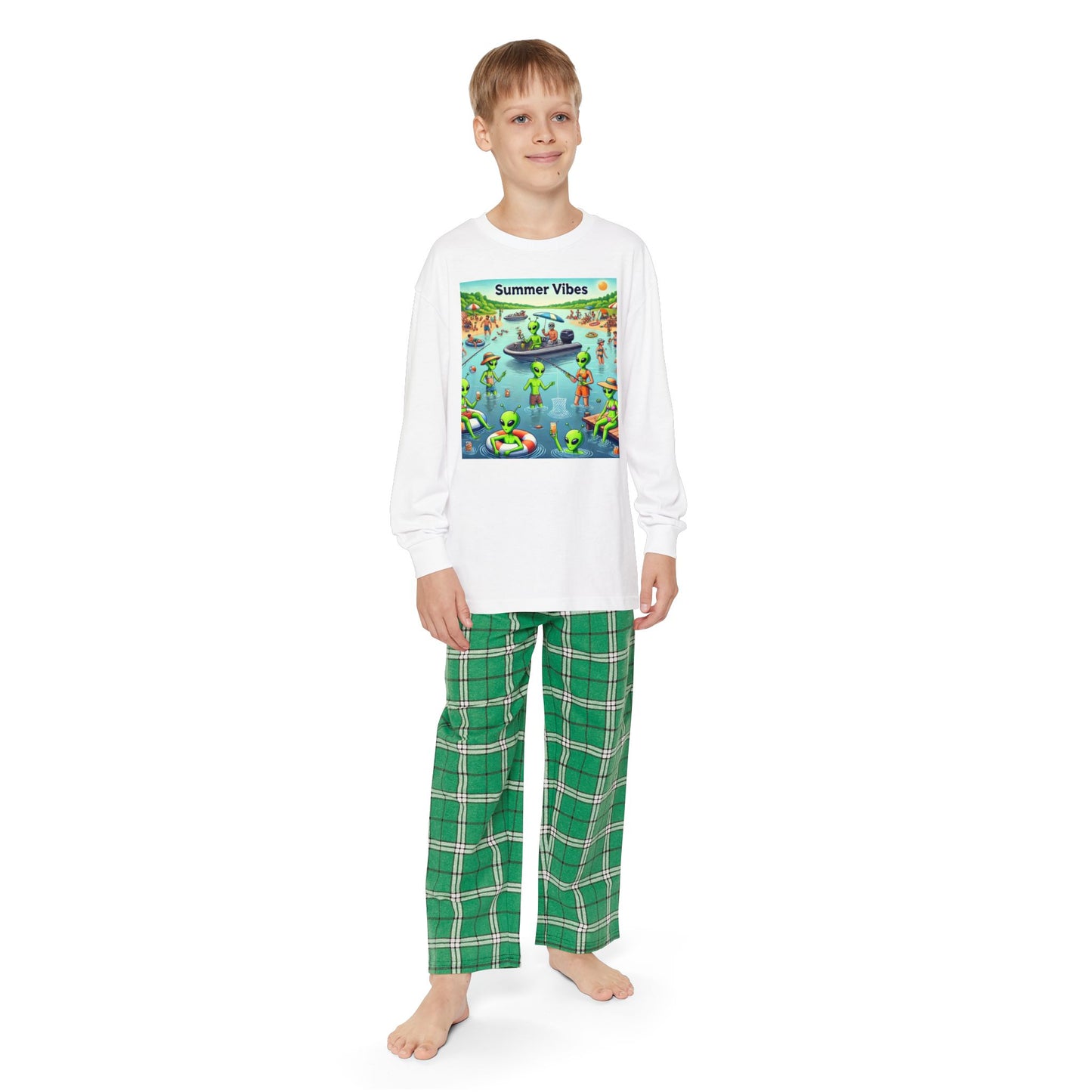 Youth Long Sleeve Pajama Set - Summer Vibes