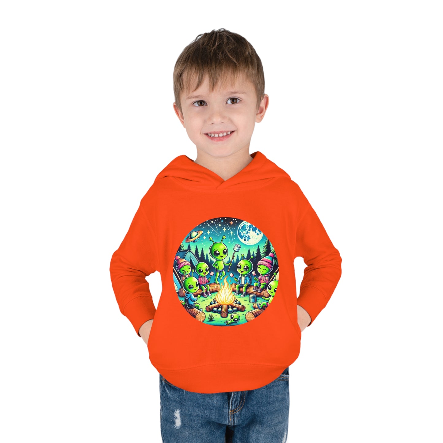 Toddler Fleece Hoodie - Family Camping