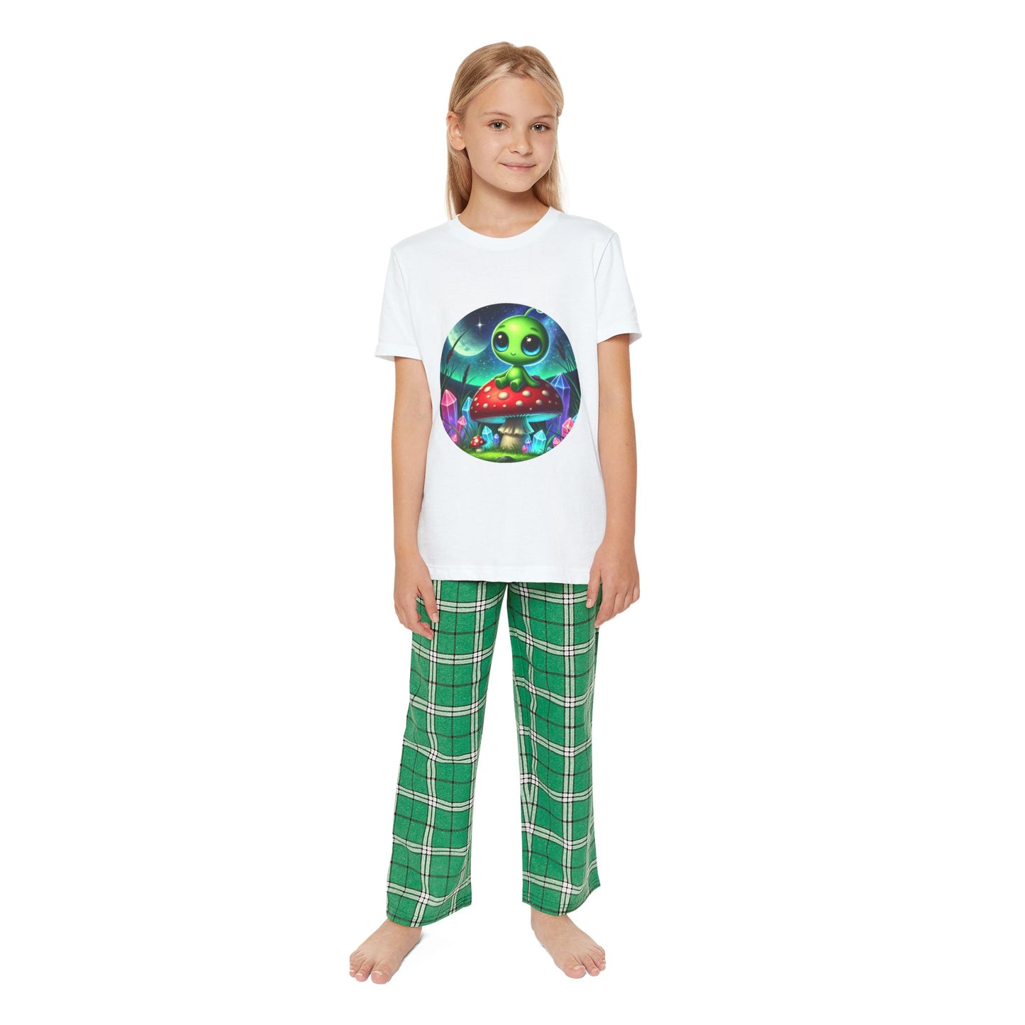 Youth Short Sleeve Pajama Set - Alien Aura