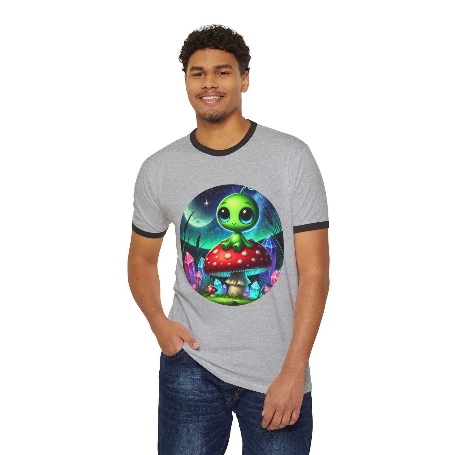 Unisex Ringer Tee - Alien Aura