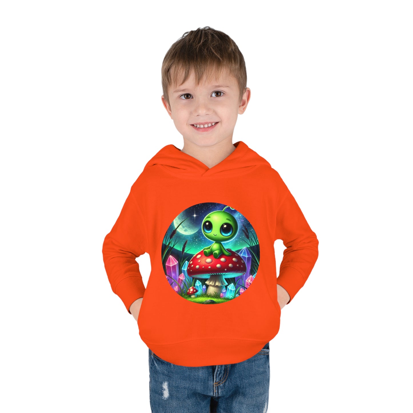 Toddler Fleece Hoodie - Alien Aura