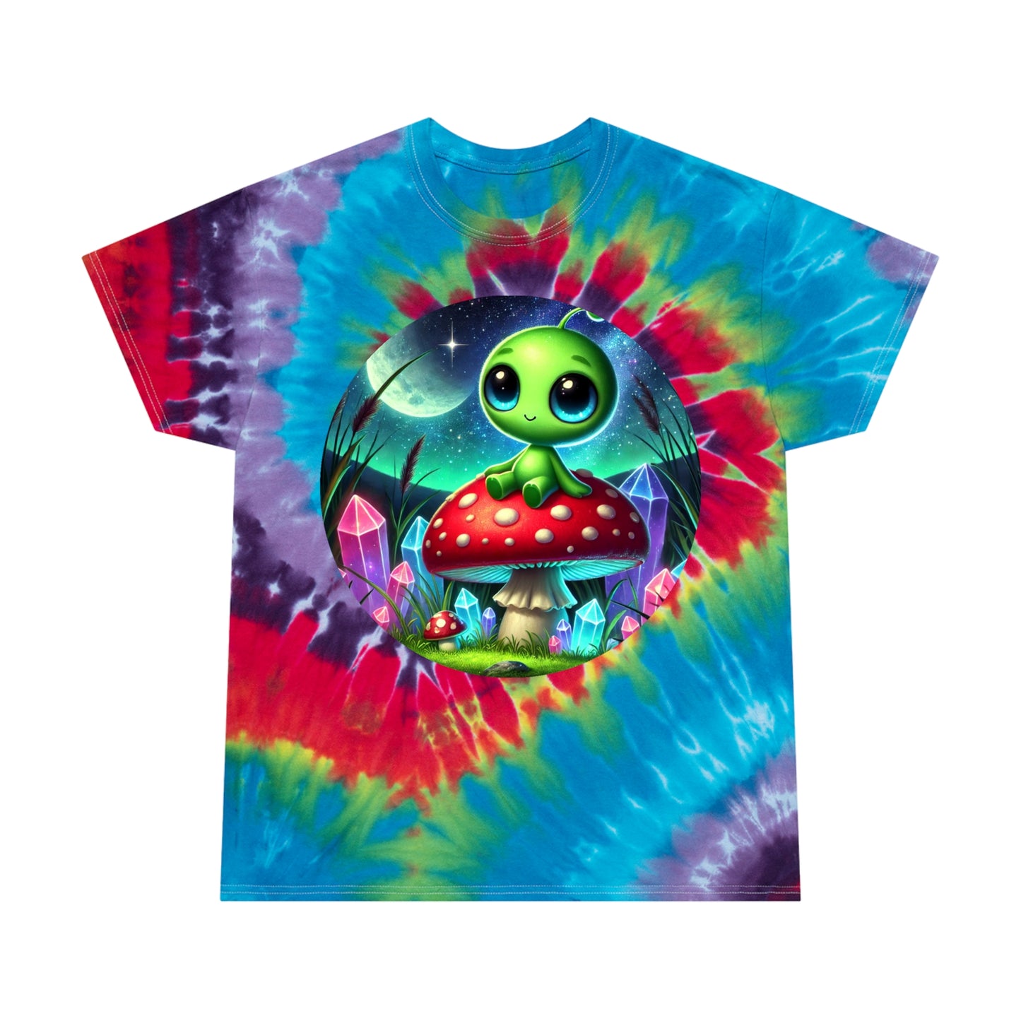 Spiral Tie-Dye Tee - Alien Aura