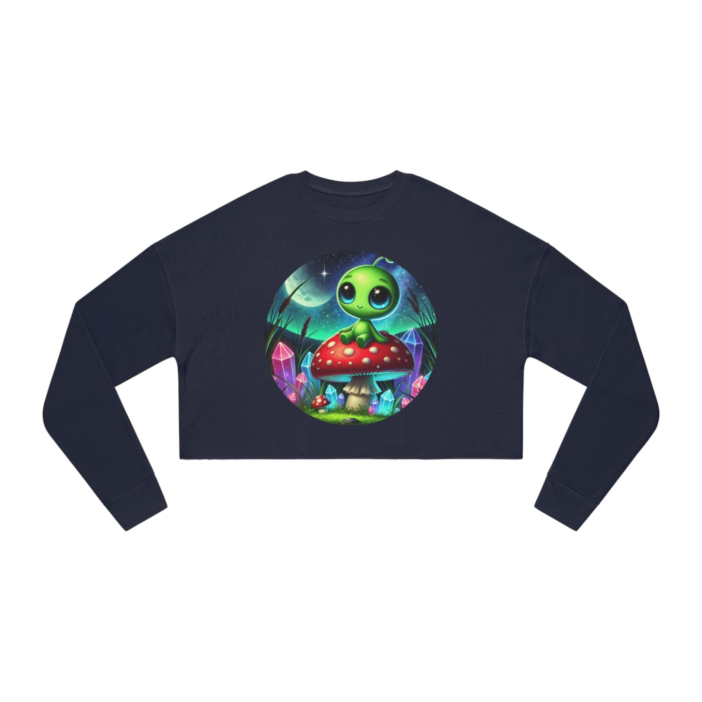 Women's Cropped Sweatshirt - Alien Aura