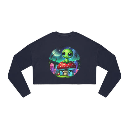 Women's Cropped Sweatshirt - Alien Aura