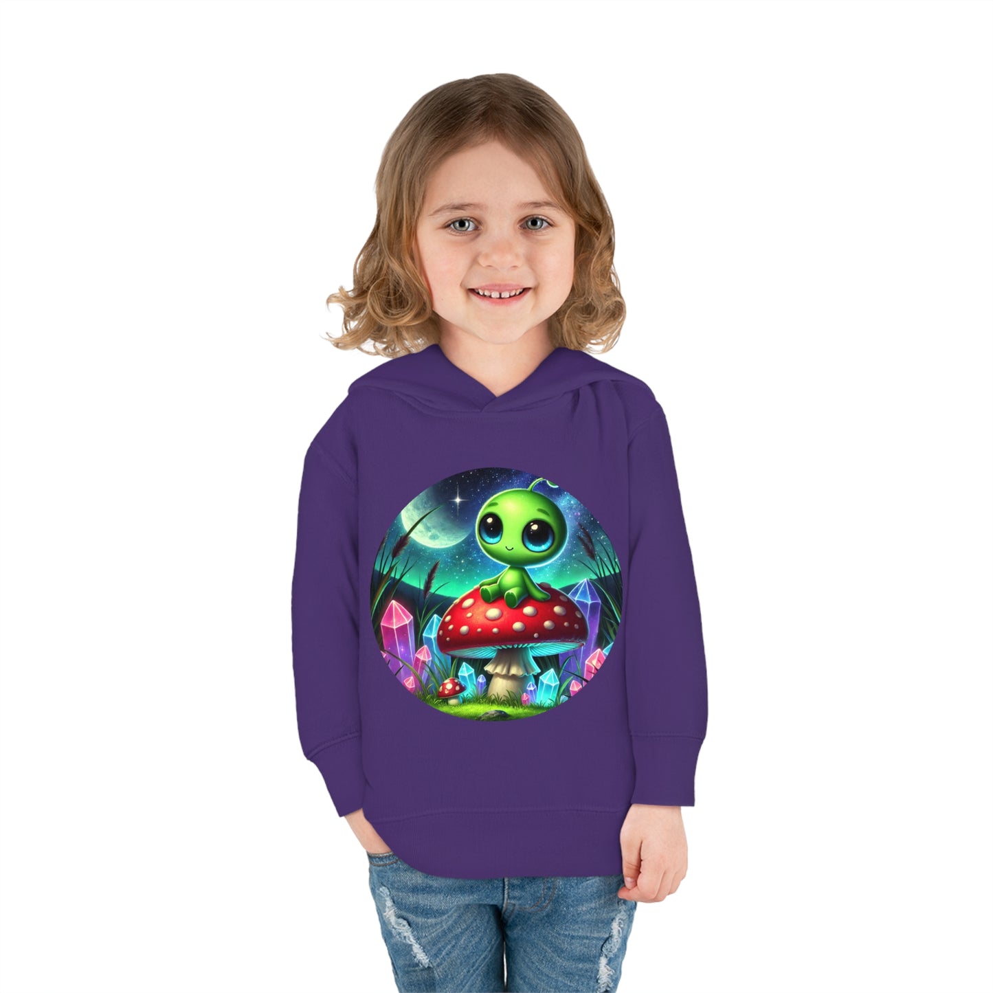 Toddler Fleece Hoodie - Alien Aura