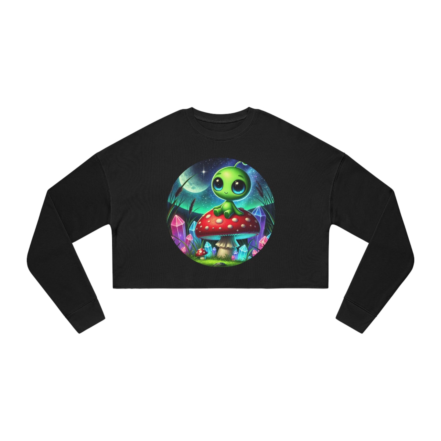 Women's Cropped Sweatshirt - Alien Aura