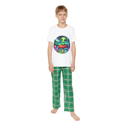 Youth Short Sleeve Pajama Set - Alien Aura